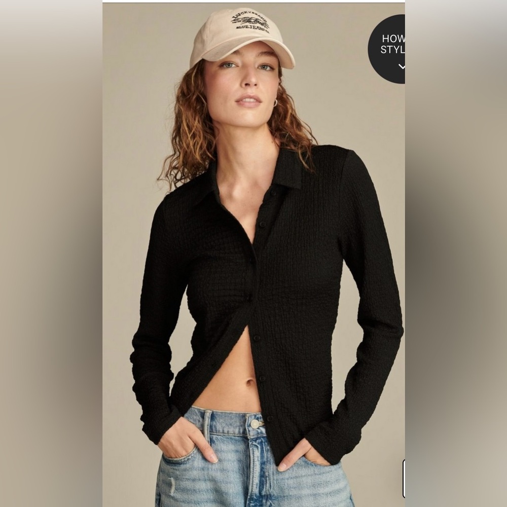 LUCKY BRAND NWT Medium textured knit shirt